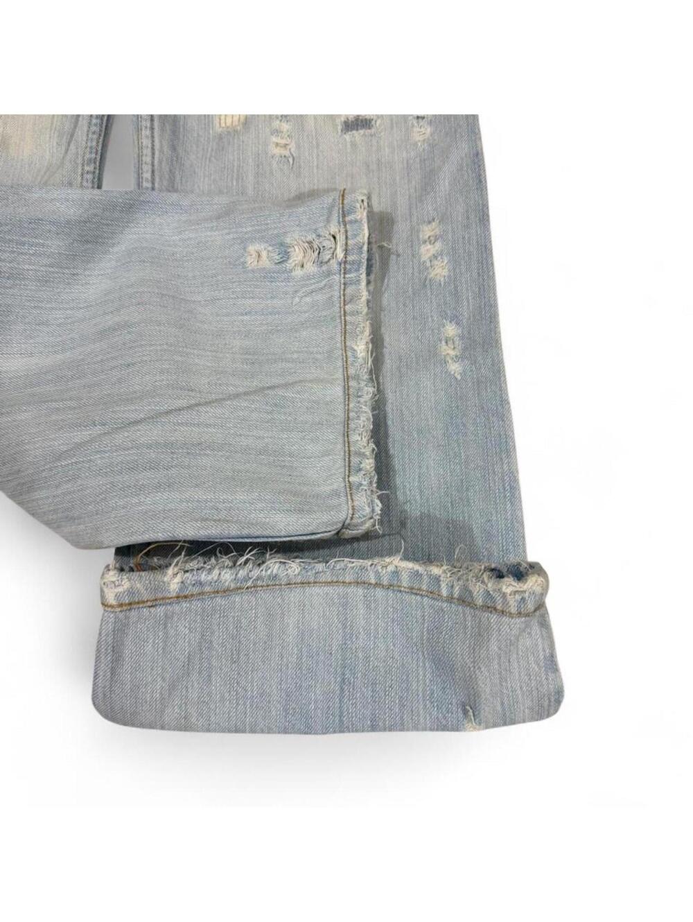 Replay Light wash denim jeans with patches and ripped look - Picture 7 of 8